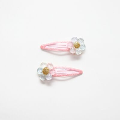 Hair barrettes for children, Duo 2 pieces - DAISIES