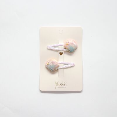 Pasadores para el cabello para niños, Duo 2 piezas - SEASHELLS