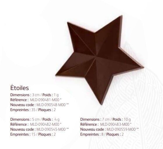 BARRY CACAO - STAMPO_CONFEZIONE N°280_STELLA 7 CM