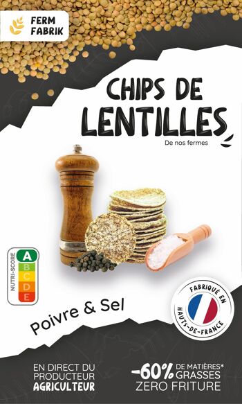 Chips artisanales de Lentilles fermières - Poivre & Sel 2