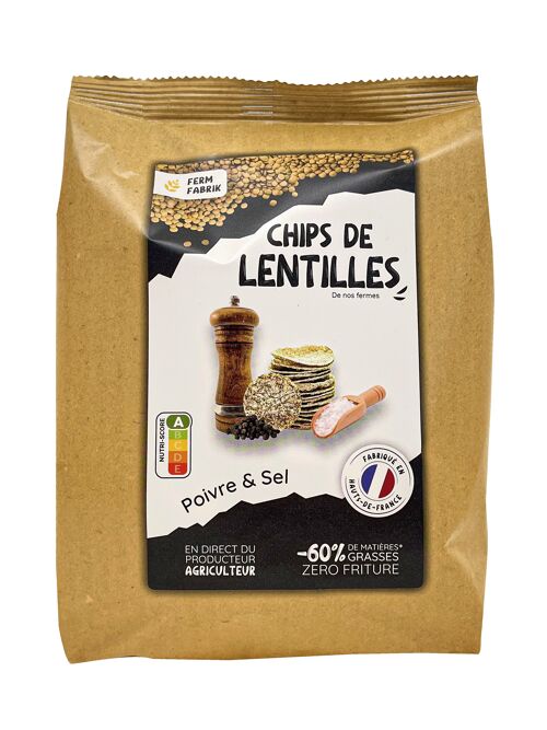 Chips artisanales de Lentilles fermières - Poivre & Sel