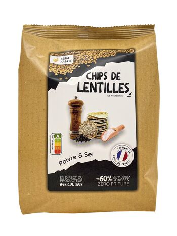 Chips artisanales de Lentilles fermières - Poivre & Sel 1
