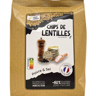 Chips artisanales de Lentilles fermières - Poivre & Sel
