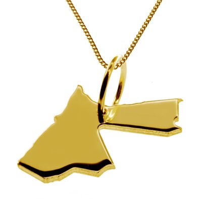50cm necklace + Jordan pendant in 585 yellow gold
