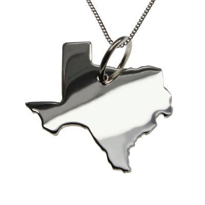 Collar de 50cm + colgante Texas en plata maciza 925