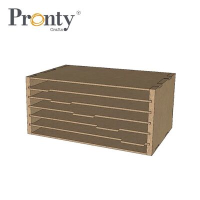 Pronty Crafts Boîte de rangement pour matrices de tiroir MDF