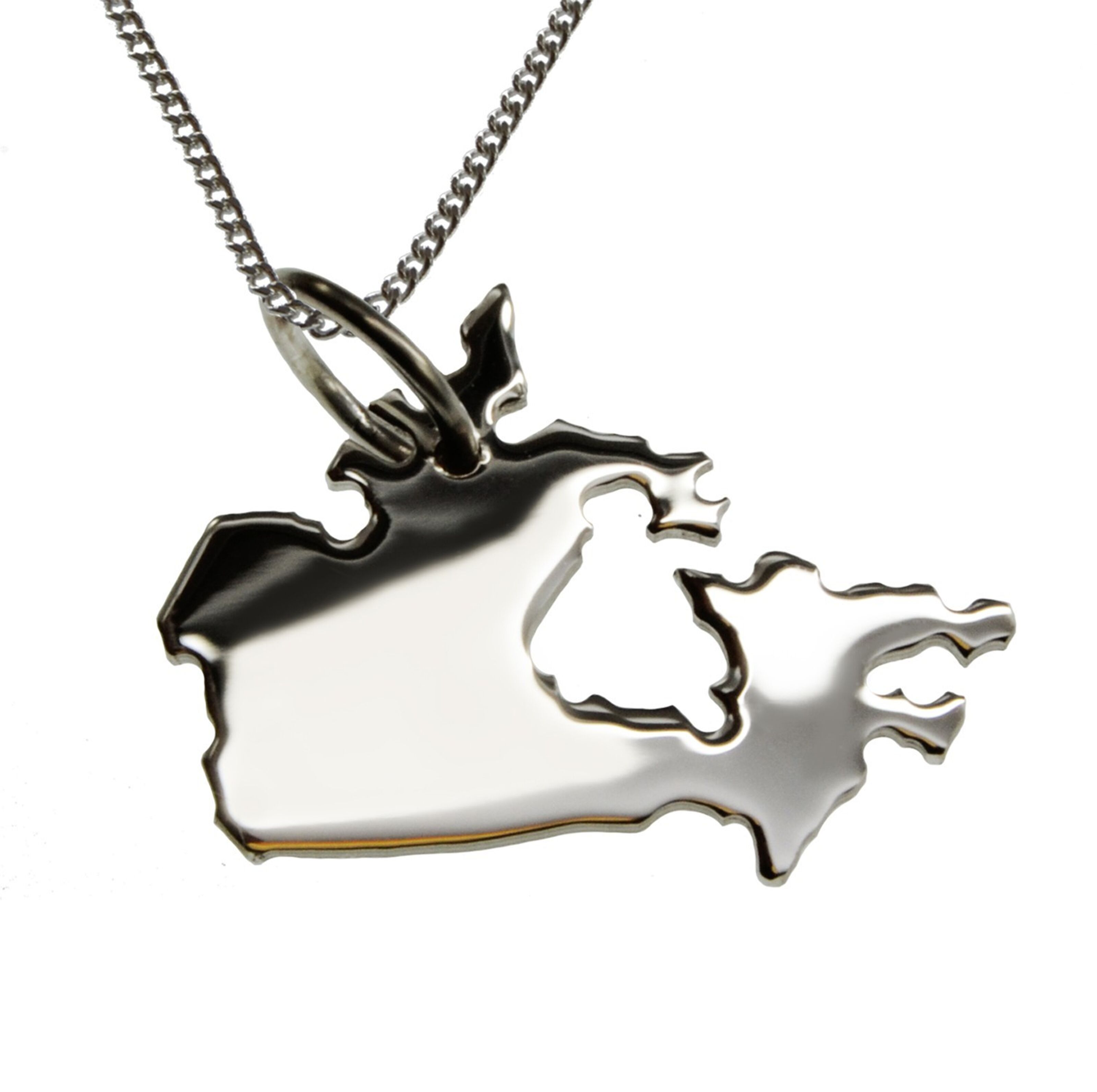 Buy wholesale 50cm necklace + Canada pendant in solid 925 silver