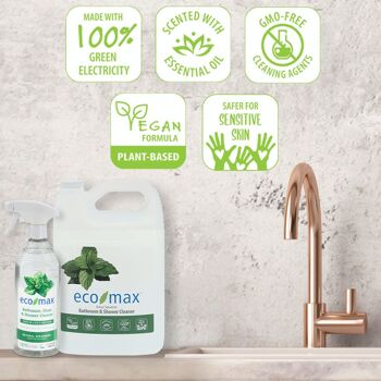 Eco-Max Nettoyant pour salle de bain/verre/douche | MENTHE VERTE | 800ML 5