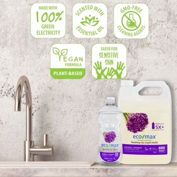Liquide vaisselle Eco-Max | LAVANDE NATURELLE | RECHARGE 4L 3
