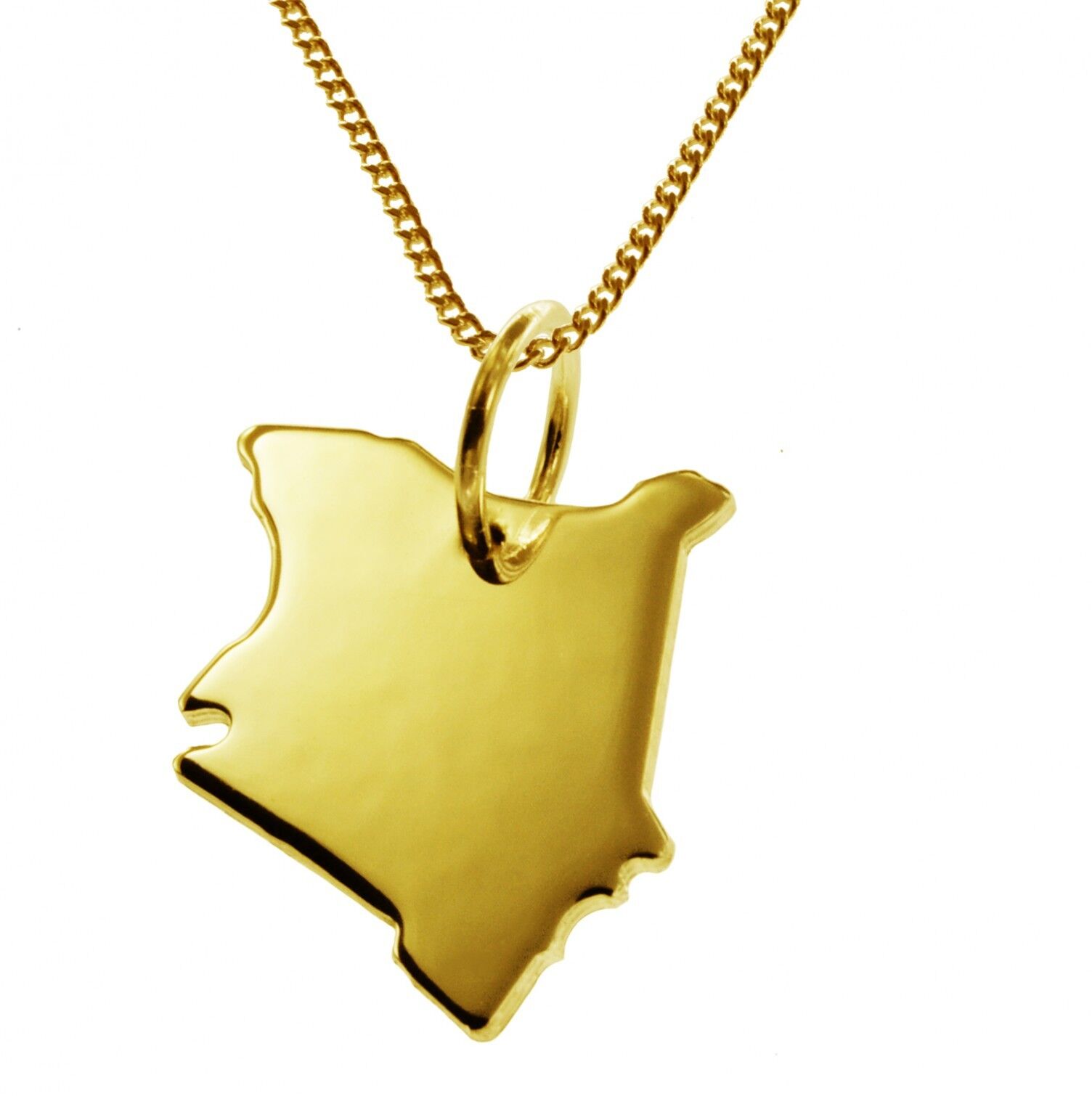 Collana 50cm + ciondolo Kenya in oro giallo 585