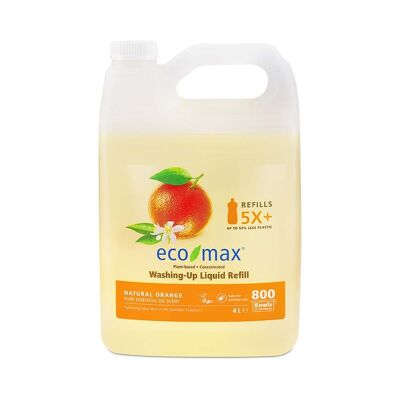 Eco-Max detersivo per piatti | ARANCIO NATURALE | RICARICA 4L