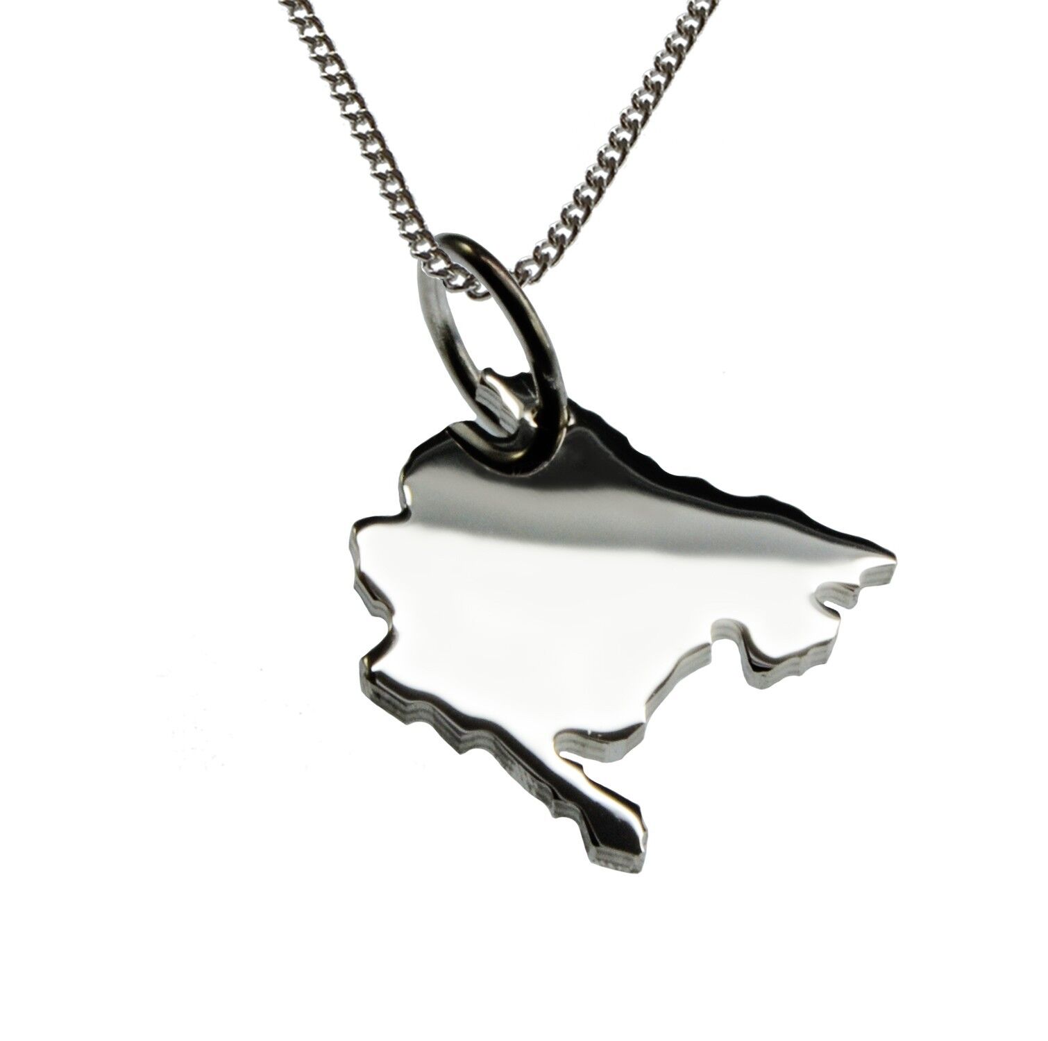 Collana 50cm + ciondolo Montenegro in argento massiccio 925