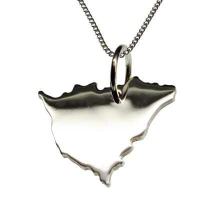 50cm necklace + Nicaragua pendant in solid 925 silver