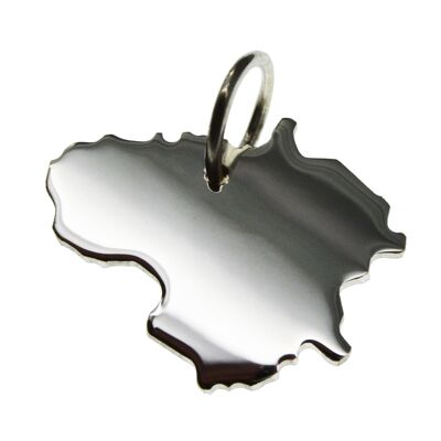 Lithuania pendant in solid 925 silver