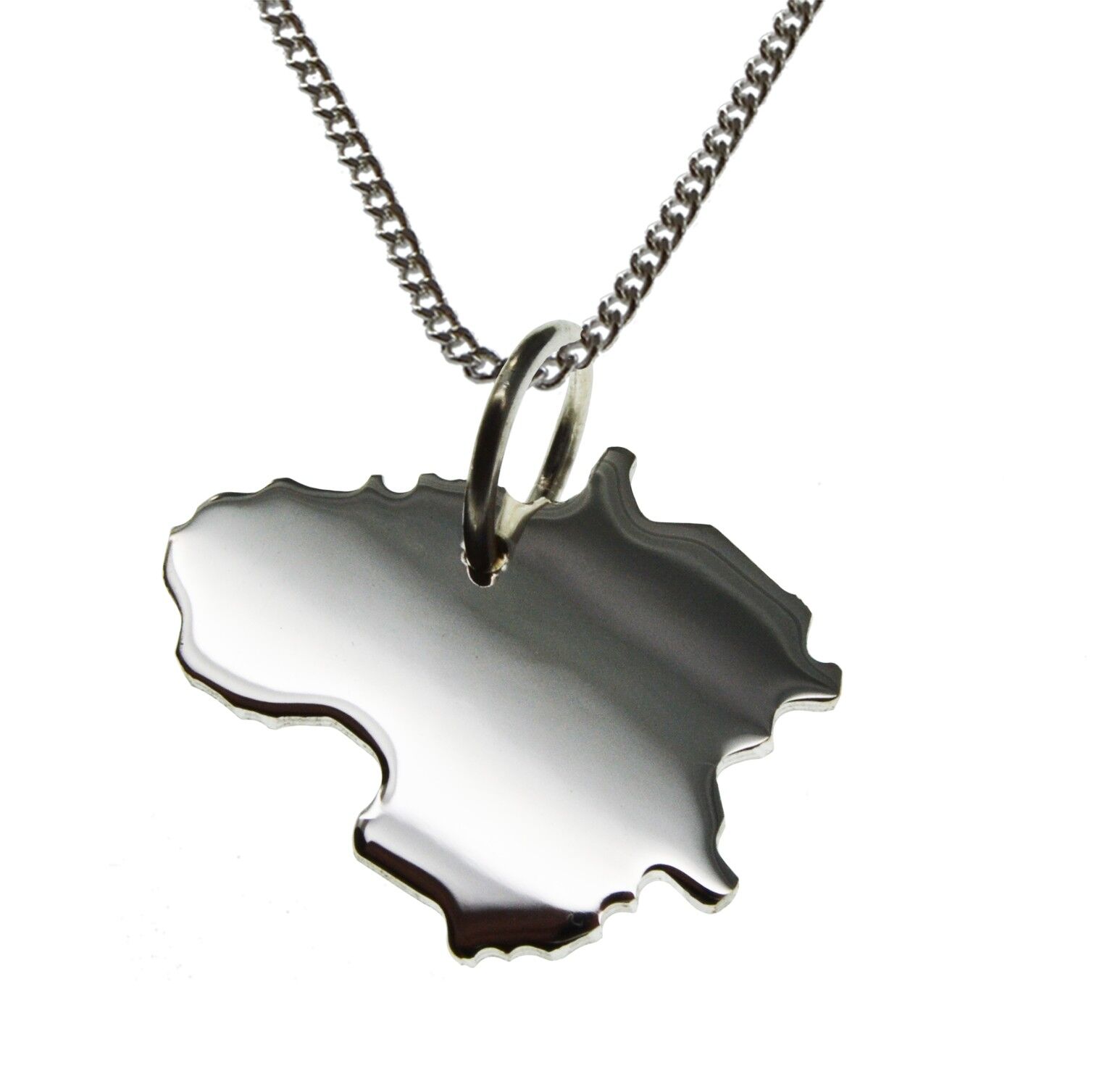 Collana 50cm + ciondolo Lituania in argento massiccio 925