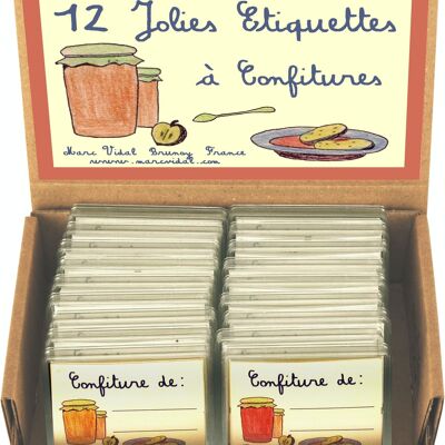 12 Pretty Jam Labels