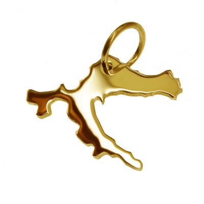 Pendant in the shape of the map of Croatia in solid 333 yellow gold