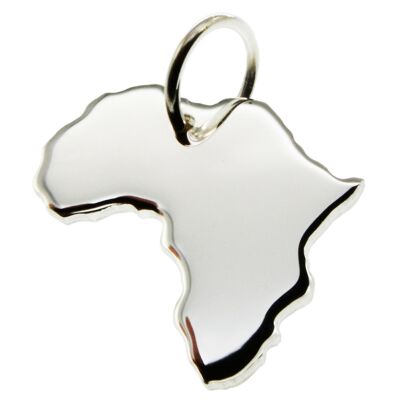 Africa pendant in solid 925 silver