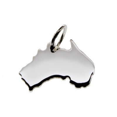 Australia pendant in solid 925 silver