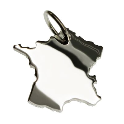 France pendant in solid 925 silver