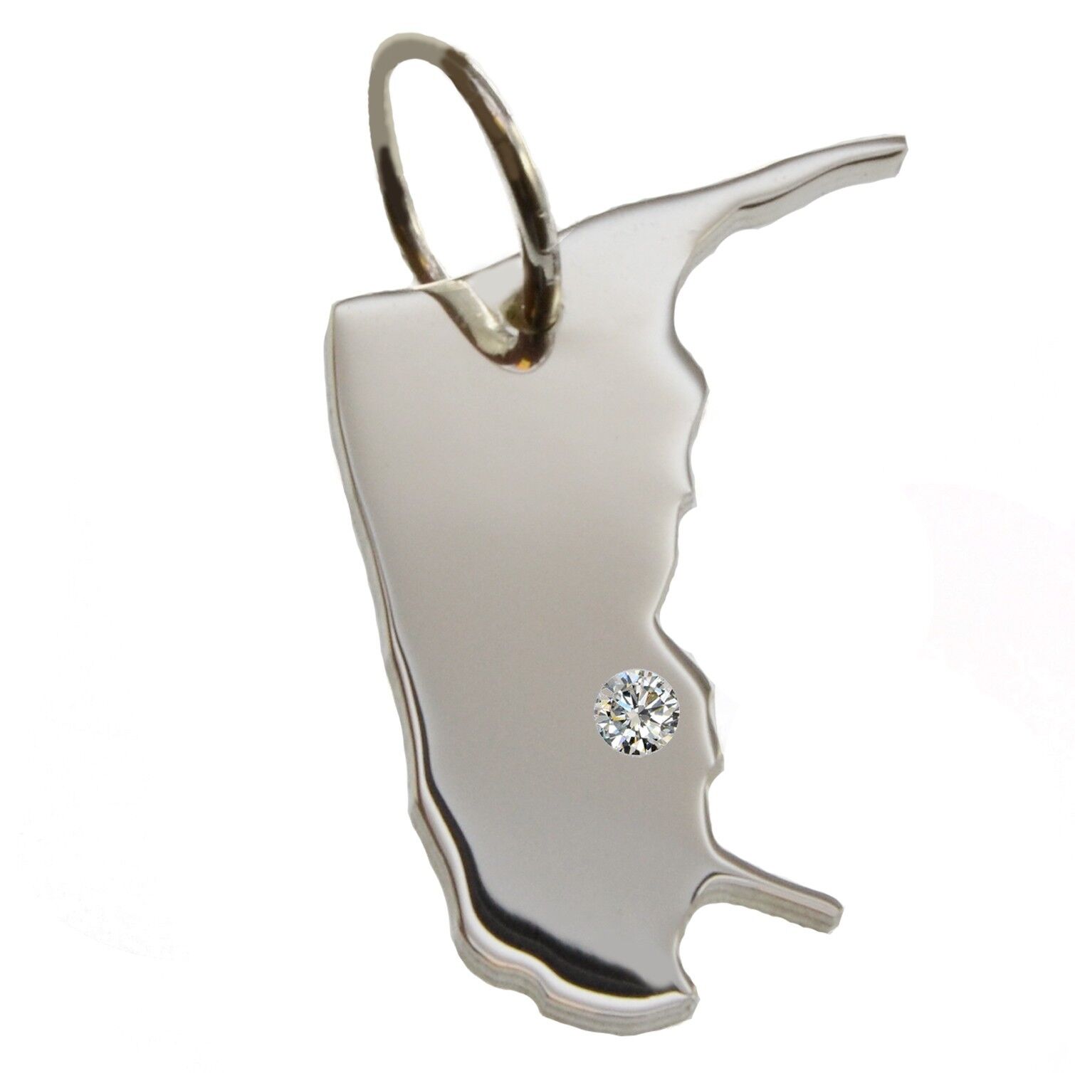 Ciondolo Amrum con un diamante da 0,015 ct nella posizione desiderata in argento massiccio 925