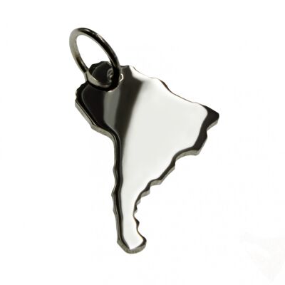 South America pendant in solid 925 silver