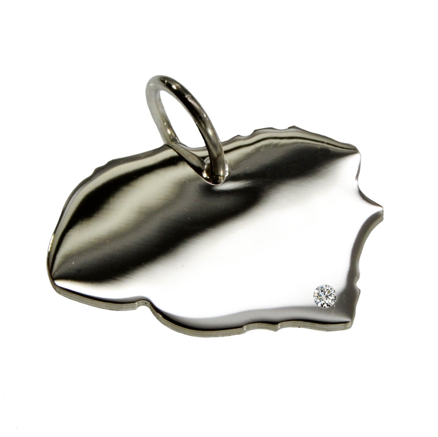 Ciondolo Föhr con un diamante da 0,015 ct nella posizione desiderata in argento massiccio 925