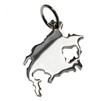 Pendentif Amérique du Nord en argent massif 925