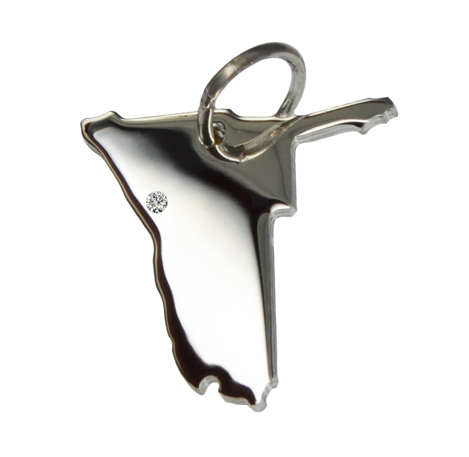 Ciondolo Namibia con un diamante da 0,015 ct nella posizione desiderata in argento massiccio 925