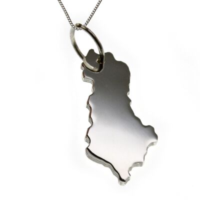 50cm necklace + Albania pendant in solid 925 silver