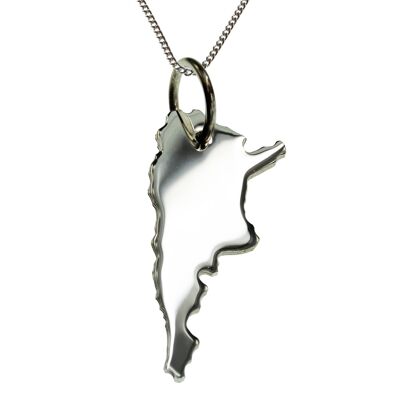 50cm necklace + Argentina pendant in solid 925 silver