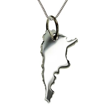 Collier 50cm + pendentif Argentine en argent massif 925