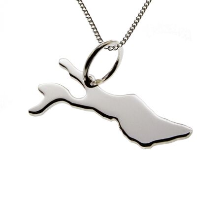 50cm necklace + Lake Constance pendant in solid 925 silver