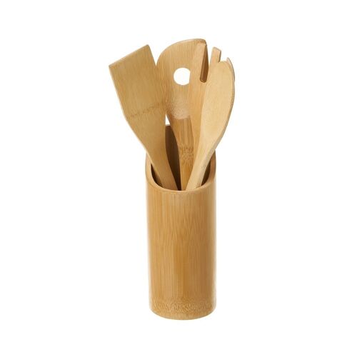 Compra Set di 6 utensili da cucina in legno – Utensili da cucina in bambù  per pentole antiaderenti all'ingrosso
