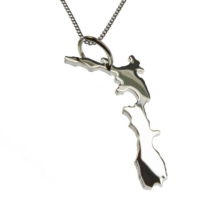 50cm necklace + New Zealand pendant in solid 925 silver