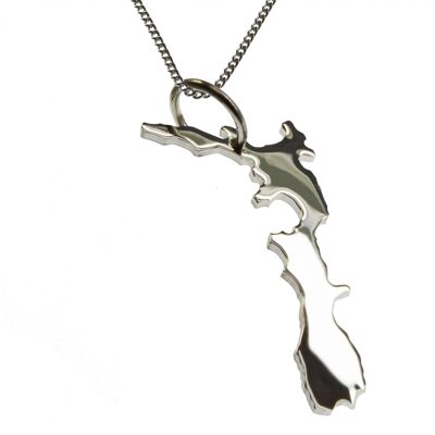 Collana 50cm + ciondolo Nuova Zelanda in argento massiccio 925