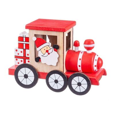 TREN PAPA NOEL MADERA 19 X 8 X 13,50 CM - 720588