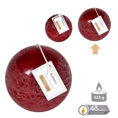 VELA BOLA PERFUMADA ROJO 9 CM - 131030