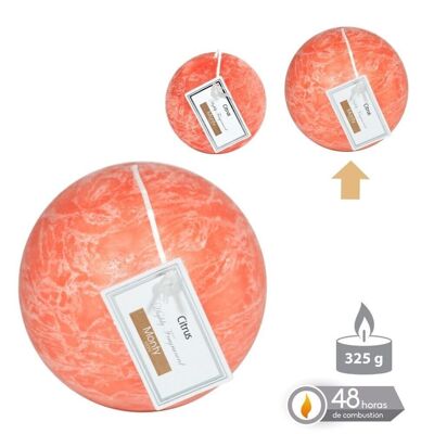 VELA BOLA PERFUMADA NARANJA 9 CM - 131041