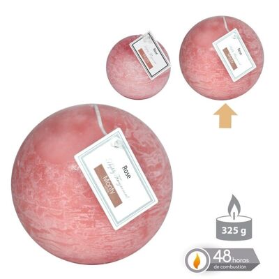 VELA BOLA PERFUMADA ROSA 9 CM - 131052