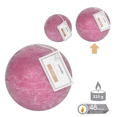 VELA BOLA PERFUMADA MALVA 9 CM - 131074