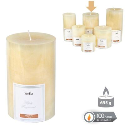 VELA CILÍNDRICA PERFUMADA CREMA 8,70 X 14 CM - 131016