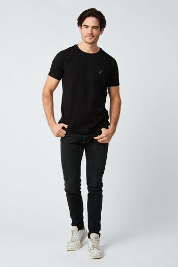 T-shirt Homme Plume brodée - Noir 1