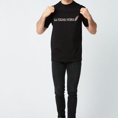 Camiseta de escritura colorida unisex