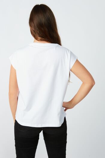 T-shirt Femme serigraphié et plume brodée 5
