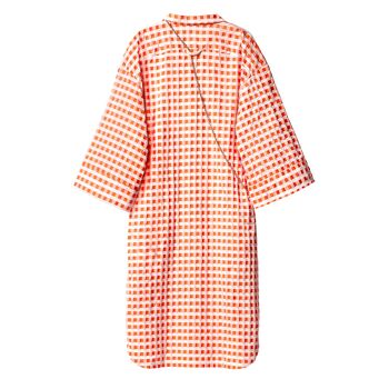 CHEMISE YUKATA - ORANGE / BLANC 12