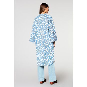 CHEMISE YUKATA - BLEU CIEL / BLANC 4