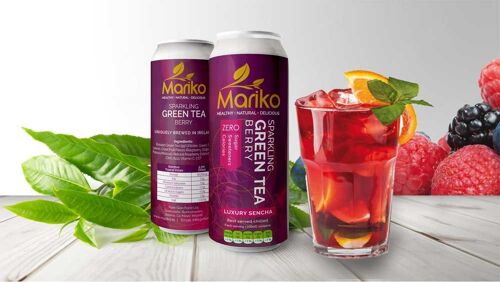 Mariko Sparkling Berry Infused Green Tea 250ml x 24 Pack