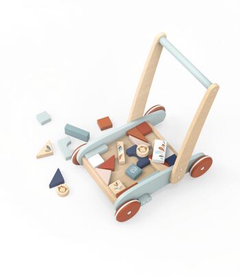 Speedy Monkey - Chariot de marche et jeu des formes - 27 blocs  - 35,5x25x41cm 2