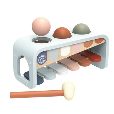 Speedy Monkey - 2 in 1 - Xylophone & Hammer Bench - 25x11x12cm